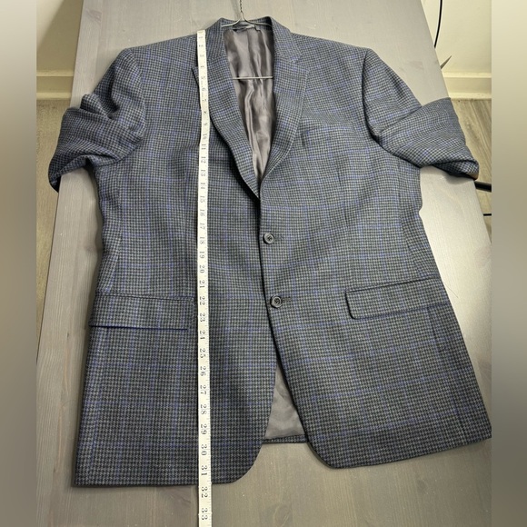 Lauren Ralph Lauren Men's 100% Wool Blazer with Elbow Patch Houndstooth Pattern - Picture 9 of 11